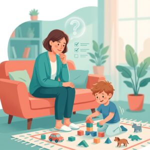 Padre observando señales de TDAH en su hijo