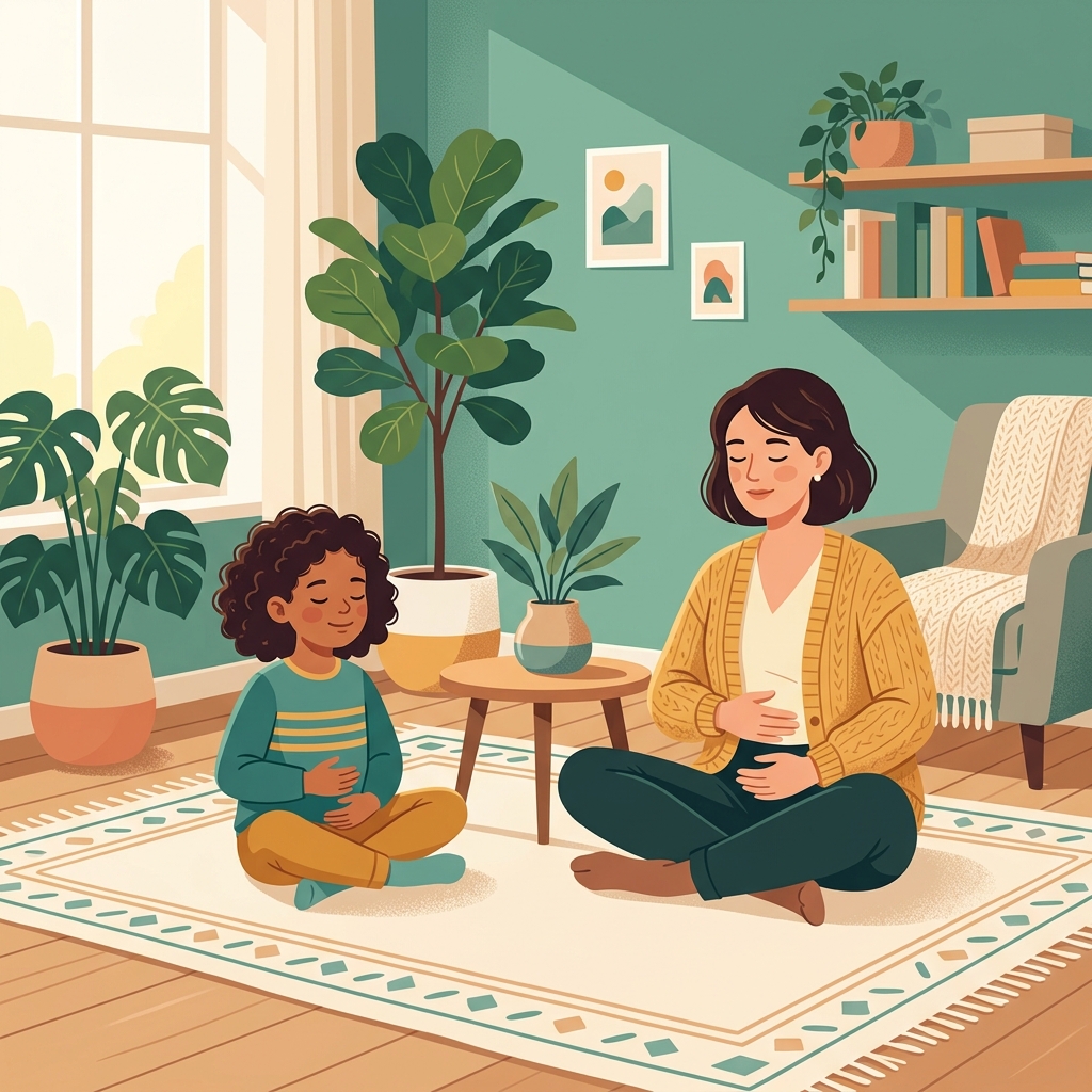 Niño en terapia para el TDAH sin medicación